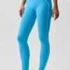 High-Waist Airbrush Heart Throb Legging — Bleu azur/Blanc