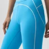 High-Waist Airbrush Heart Throb Legging — Bleu azur/Blanc