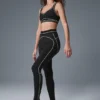 High-Waist Airbrush Heart Throb Legging - Noir/Blanc