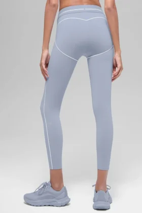 High-Waist Airbrush Heart Throb Legging – Winter Frost/Blanc