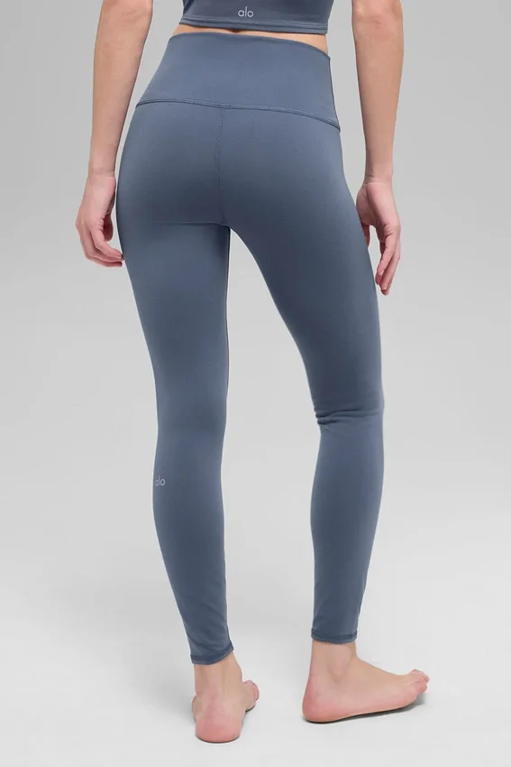 High-Waist Airbrush Legging 7/8 - Bluestone