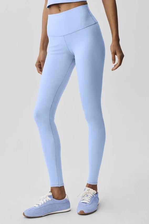 High-Waist Airbrush Legging - Bleu Provence clair