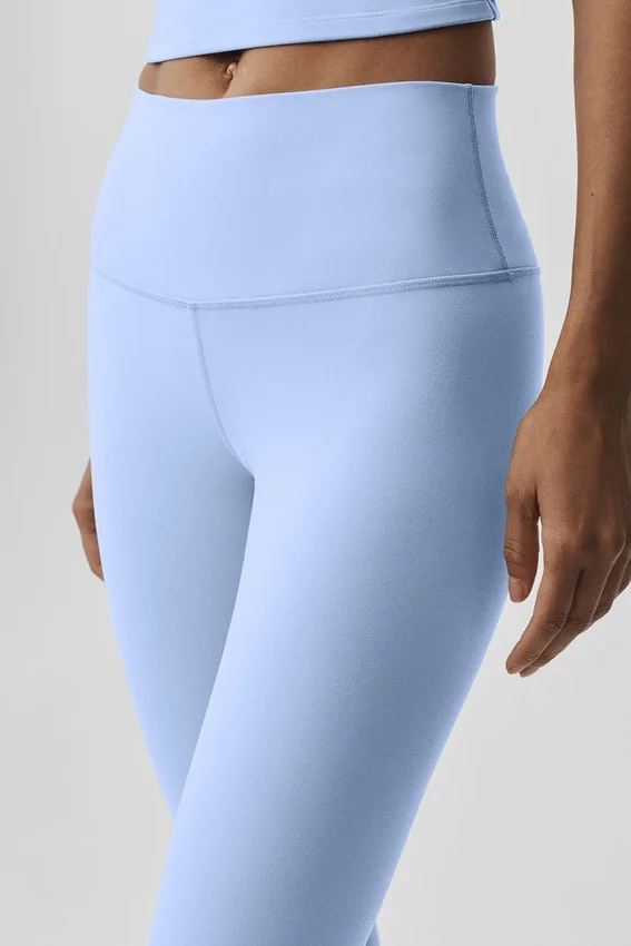 High-Waist Airbrush Legging - Bleu Provence clair