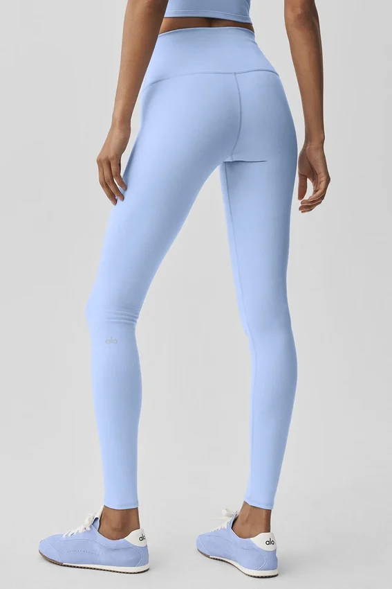 High-Waist Airbrush Legging - Bleu Provence clair