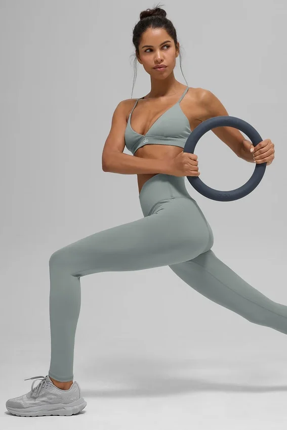 High-Waist Airbrush Legging - Gris lunaire
