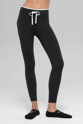 High-Waist Airbrush Race Pace 7/8 Legging - Noir/Blanc