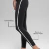 High-Waist Airbrush Race Pace 7/8 Legging - Noir/Blanc