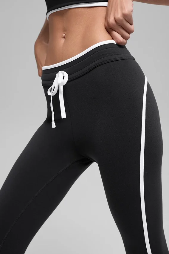 High-Waist Airbrush Race Pace 7/8 Legging - Noir/Blanc