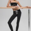 High-Waist Airbrush Race Pace 7/8 Legging - Noir/Blanc
