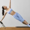 High-Waist Airbrush Race Pace Capri – Bleu Provence clair/Blanc