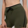 High-Waist Airbrush Short de course 4" - Vert olive/Noir