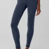 High-Waist Airbrush Winter Warm Nocturne Legging – Bleu marine
