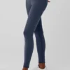High-Waist Airbrush Winter Warm Nocturne Legging – Bleu marine
