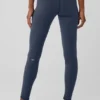 High-Waist Airbrush Winter Warm Nocturne Legging – Bleu marine