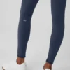 High-Waist Airbrush Winter Warm Nocturne Legging – Bleu marine