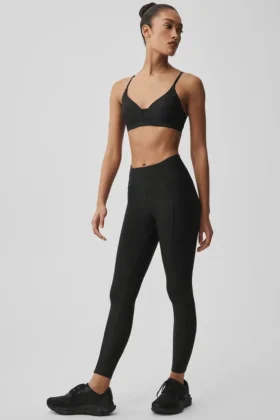 High-Waist Airlift 7/8 Fine Line Legging - Noir