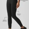 High-Waist Airlift 7/8 Fine Line Legging - Noir