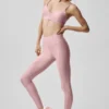 High-Waist Airlift 7/8 Fine Line Legging – Rose vintage