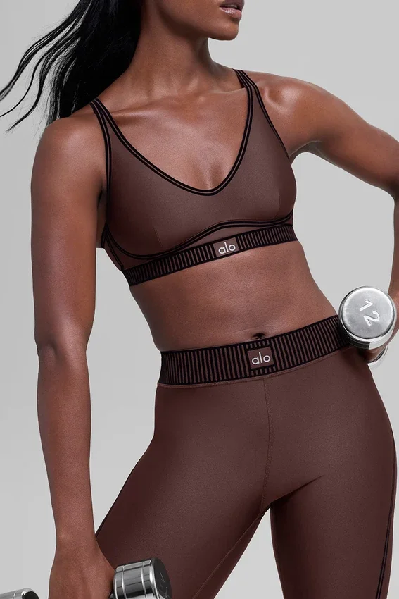 High-Waist Airlift 7/8 Line Up Legging – Brownstone