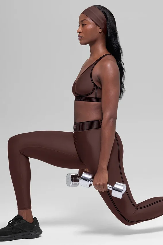 High-Waist Airlift 7/8 Line Up Legging – Brownstone