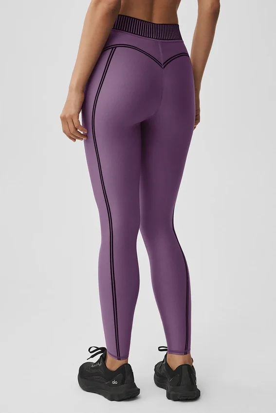 High-Waist Airlift 7/8 Line up Legging - Plum Kiss