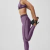 High-Waist Airlift 7/8 Line up Legging - Plum Kiss