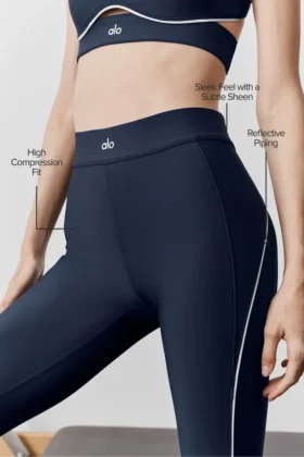 High-Waist Airlift 7/8 Speedwork Legging – Bleu marine