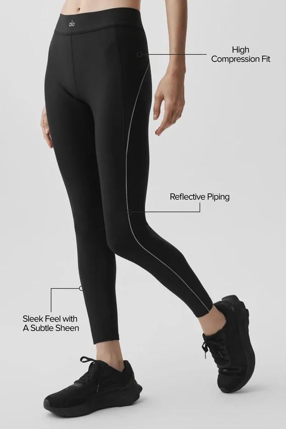 High-Waist Airlift 7/8 Speedwork Legging - Noir