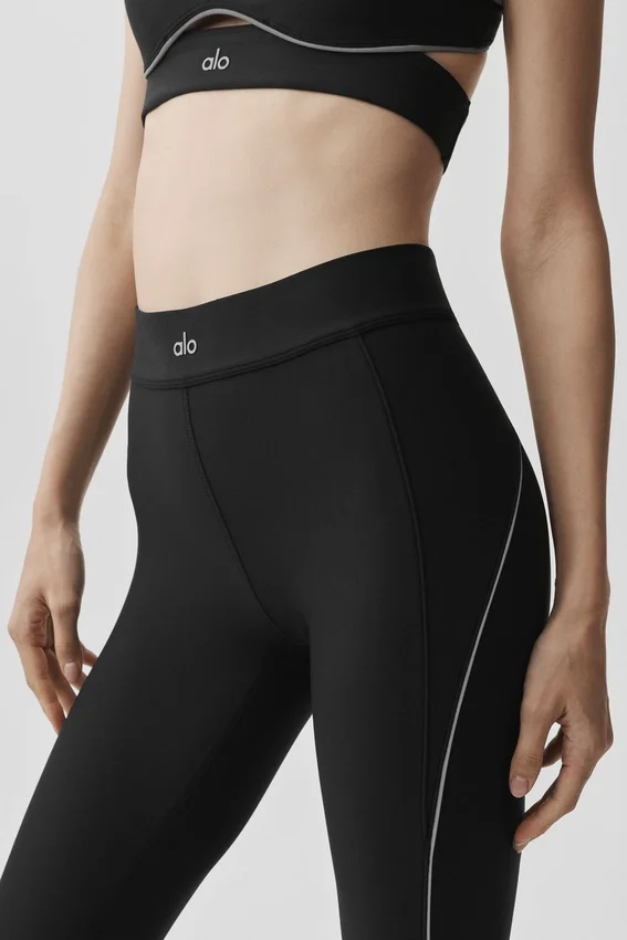 High-Waist Airlift 7/8 Speedwork Legging - Noir