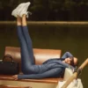High-Waist Airlift Airlift Legging 7/8 - Bluestone