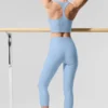 High-Waist Airlift Capri - Bleu coquillage