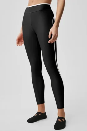 High-Waist Airlift Charger Legging 7/8 - Noir/Blanc