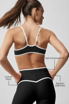 High-Waist Airlift Charger Legging 7/8 – Noir/Blanc
