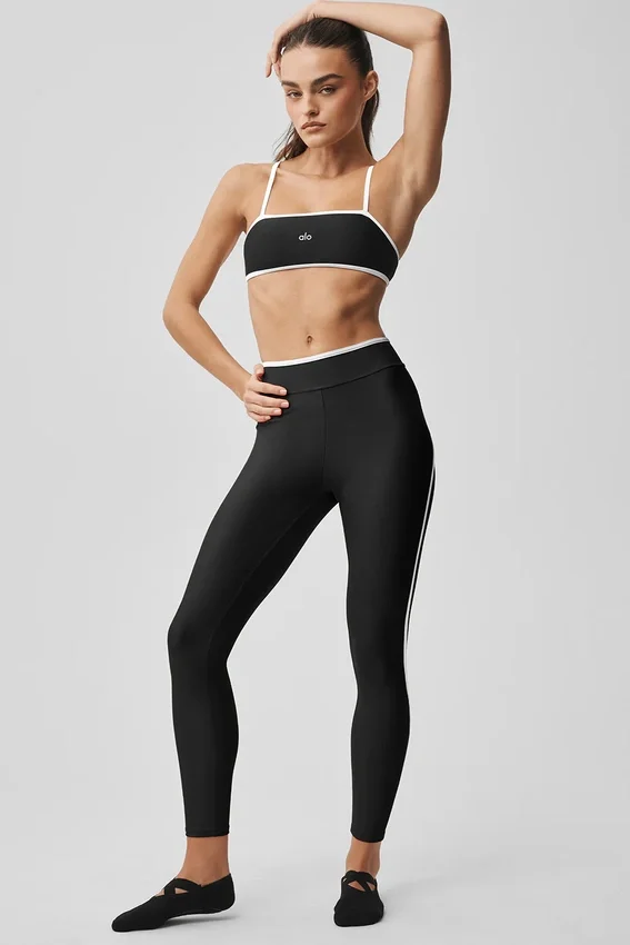 High-Waist Airlift Charger Legging 7/8 - Noir/Blanc