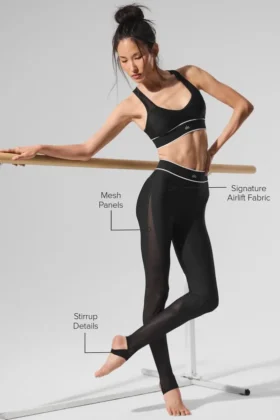 High-Waist Airlift Darling Stirrup Legging – Noir