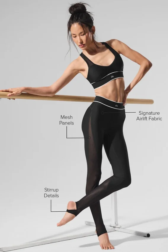 High-Waist Airlift Darling Stirrup Legging – Noir