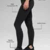 High-Waist Airlift Elongated Legging - Noir