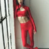 High-Waist Airlift Ignite 7/8 Legging – Rouge vif