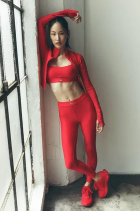High-Waist Airlift Ignite 7/8 Legging – Rouge vif