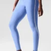 High-Waist Airlift Legging 7/8 - Bleu cristal/Blanc