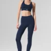 High-Waist Airlift Legging 7/8 - Bleu marine
