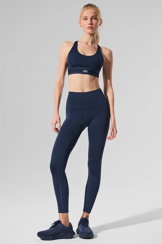 High-Waist Airlift Legging 7/8 - Bleu marine