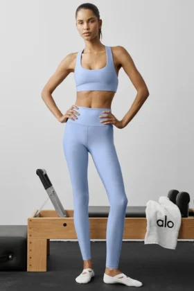 High-Waist Airlift Legging 7/8 - Bleu Provence clair