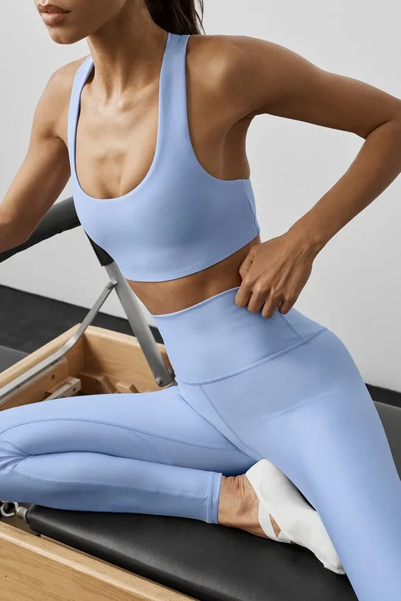 High-Waist Airlift Legging 7/8 - Bleu Provence clair
