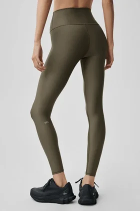 High-Waist Airlift Legging 7/8 – Olive Tree