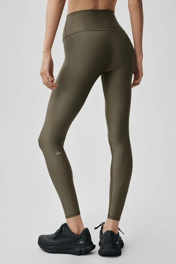 High-Waist Airlift Legging 7/8 - Olive Tree