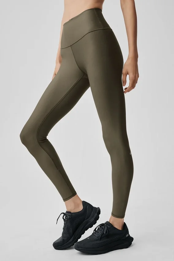 High-Waist Airlift Legging 7/8 - Olive Tree