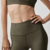 High-Waist Airlift Legging 7/8 - Olive Tree