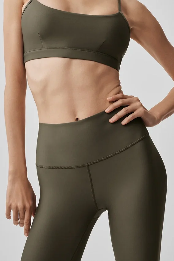 High-Waist Airlift Legging 7/8 - Olive Tree