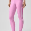 High-Waist Airlift Legging 7/8 - Rose « Candy Heart »/Blanc